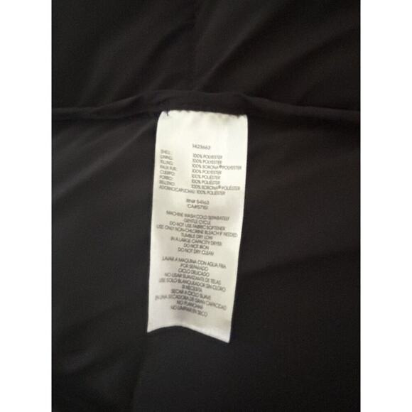 ANDREW MARC Sz XXL Black Puffer Jacket w/ Bib Faux Fur Collar Hood Stretch Sides - Picture 7 of 7